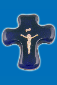 Cross From Blown Glass for the Desc Top