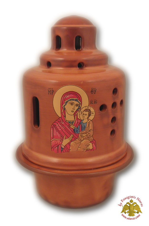 Ceramic Oil Candle Design Byzantine Brown 12x20cm