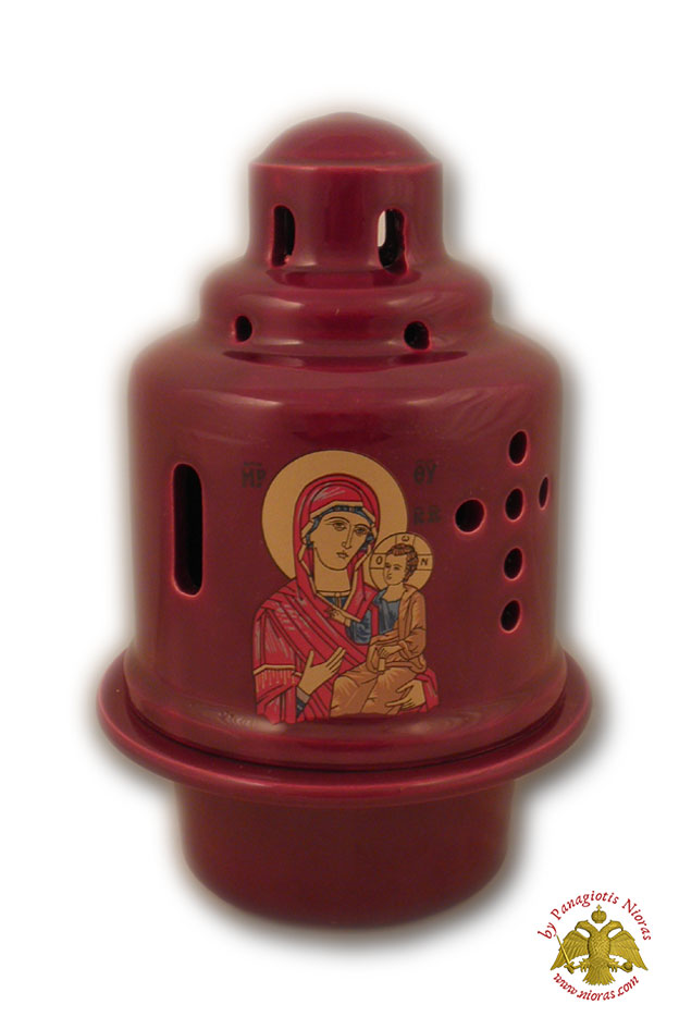Ceramic Oil Candle Design Byzantine Burqundy 12x20