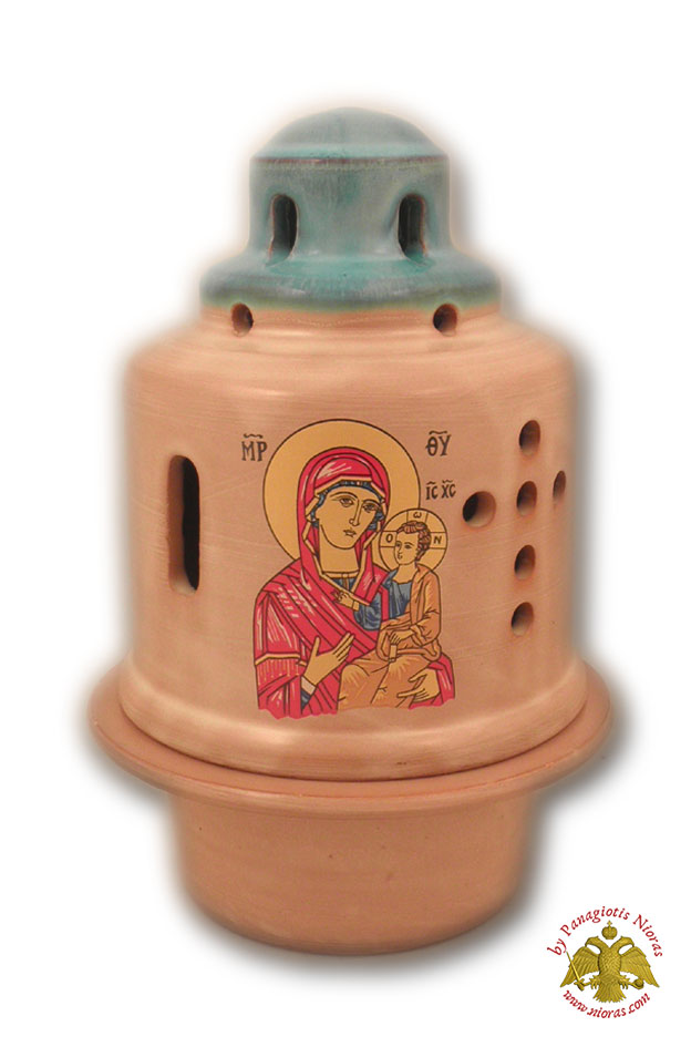 Ceramic Oil Candle Design Byzantine Turquoise 12x20cm