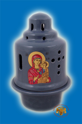 Ceramic Oil Candle Design Byzantine Blue
