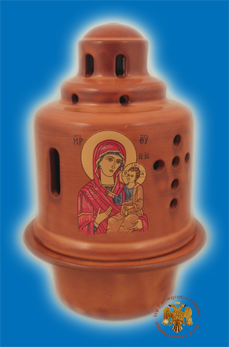 Ceramic Oil Candle Design Byzantine Brown