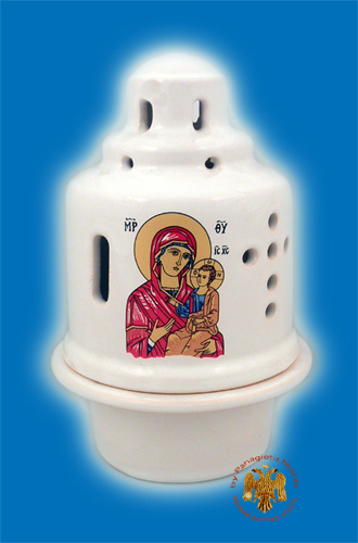 Ceramic Oil Candle Design Byzantine White