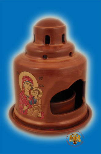 Ceramic Oil Candle Design E Brown