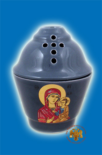 Ceramic Oil Candle Design D Blue