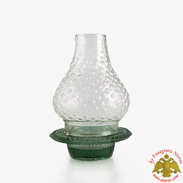 Traditional Standing Glass Oil Candle Classic Style Clear