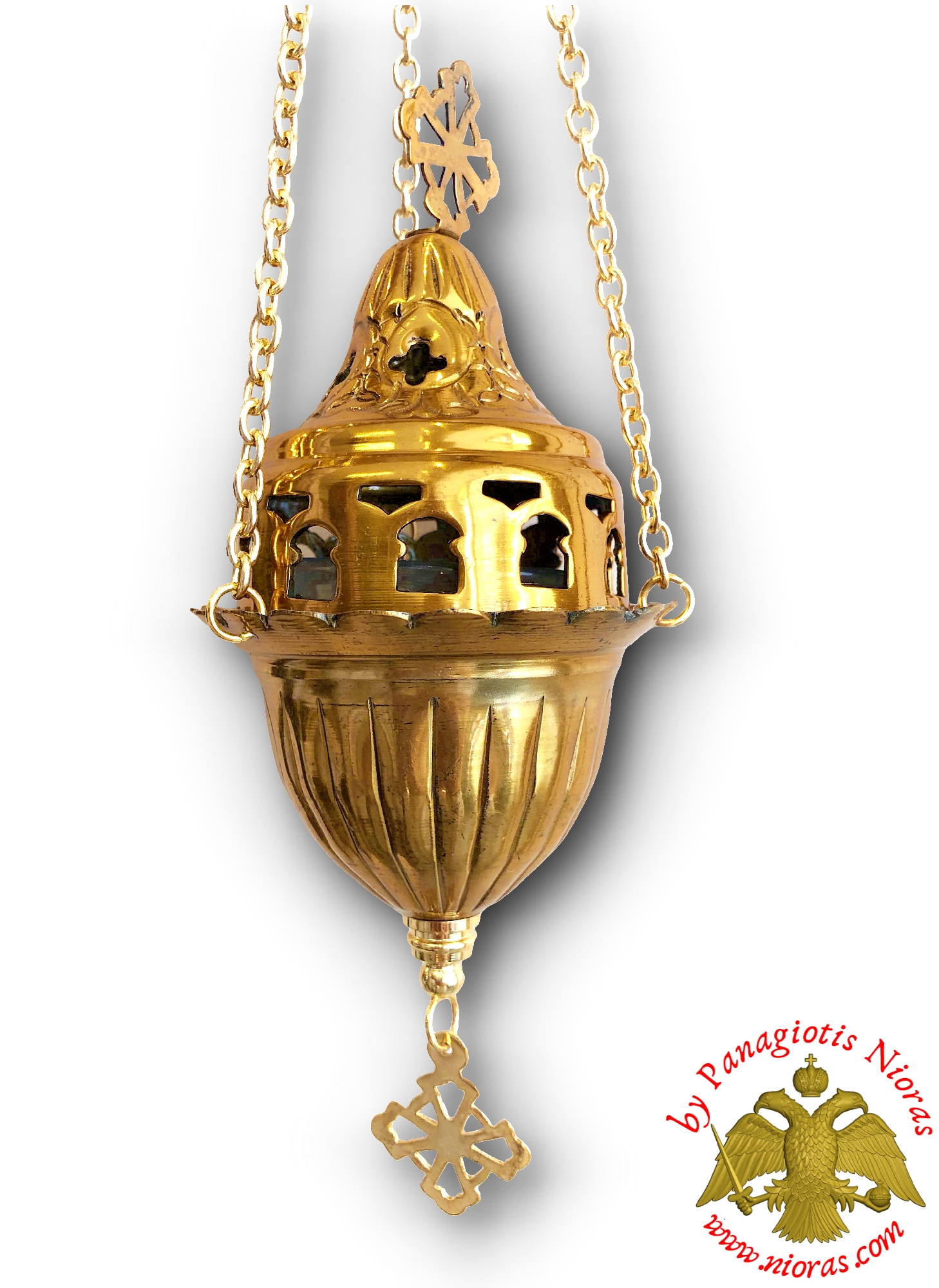 Aluminium Hanging Oil Metal Candle Golden With Lid
