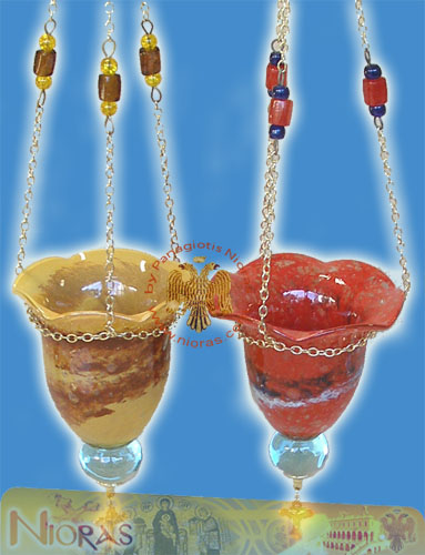 Blown Glass Hanging Oil Candle A