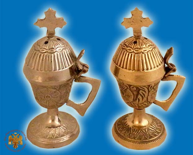 Orthodox Incense Burner 12cm Design B