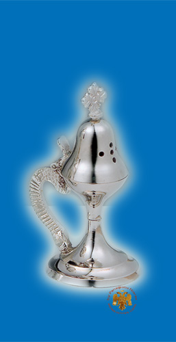 Ορθόδοξο Παραδοσιακό Χυτό Λιβανιστήρι E Silver Plated