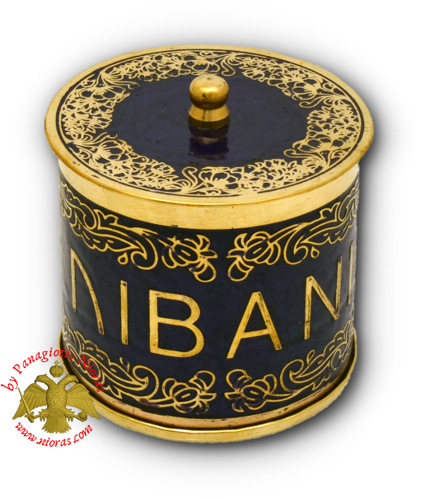 Metal Brass Incense Box Blue Colored