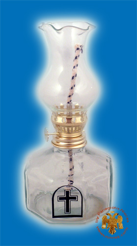 Glass Lamp for Parafinn Oil Octagon Base 300ml