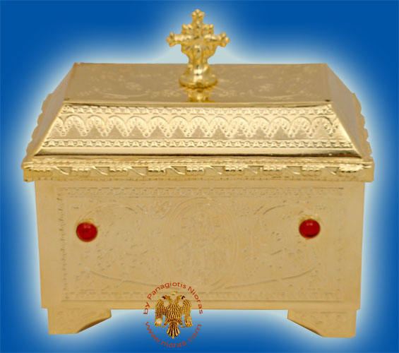 Reliquary or Relics Box - Tabernacle B' Gold Platted