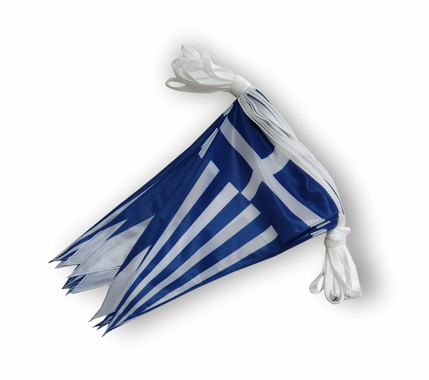 Garland of Fabric Greek Flags Small 12m 26x42