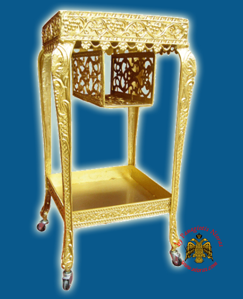 Ecclesiastical Rectangular Candelabrum Drawable for Sand with Candle Case 45x45x100cm