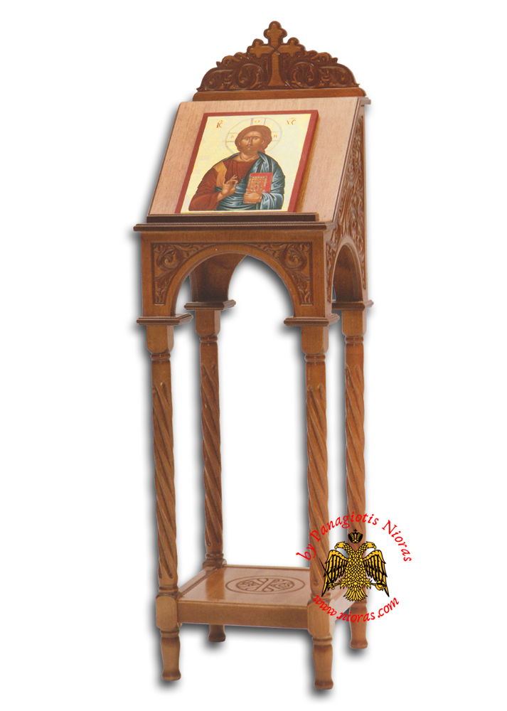 Hand Made Portable Icon Stand A Carved on Wood