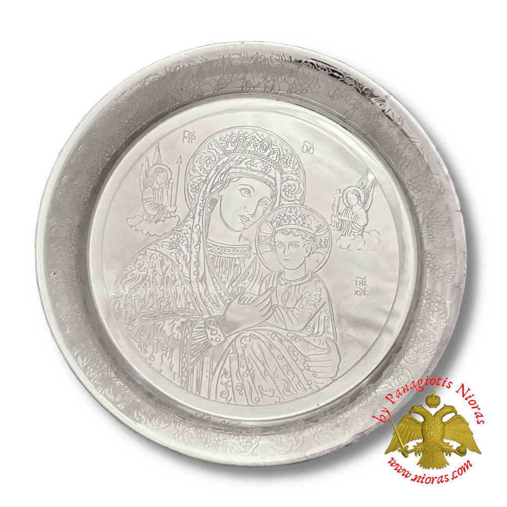 Andidoron Disc Theotokos Nickel Plated