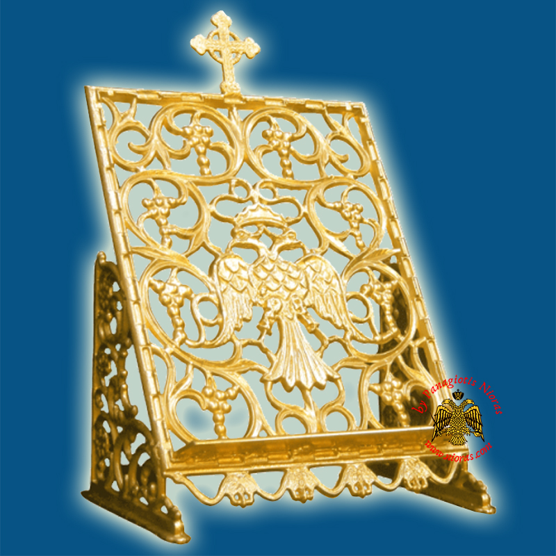 Orthodox Holy Gospel Altar Table Alouminum Stand Eagle With Vine