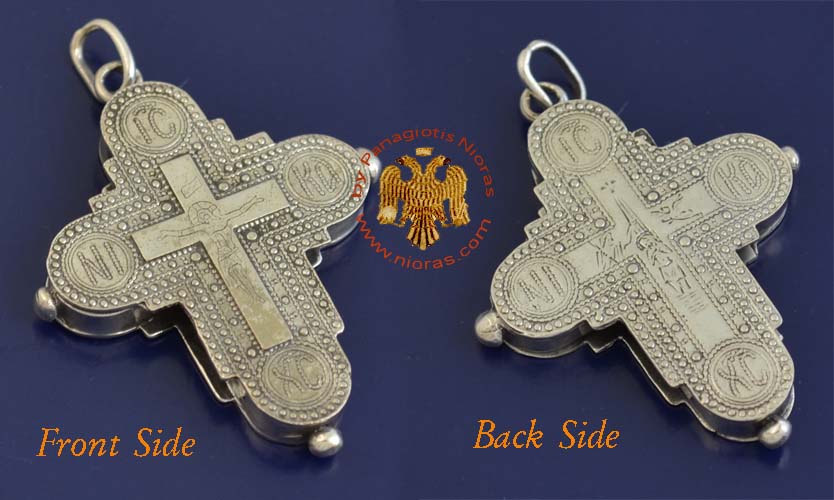 Traditional Byzantine Orthodox Silver 925 Cross - TR Medium