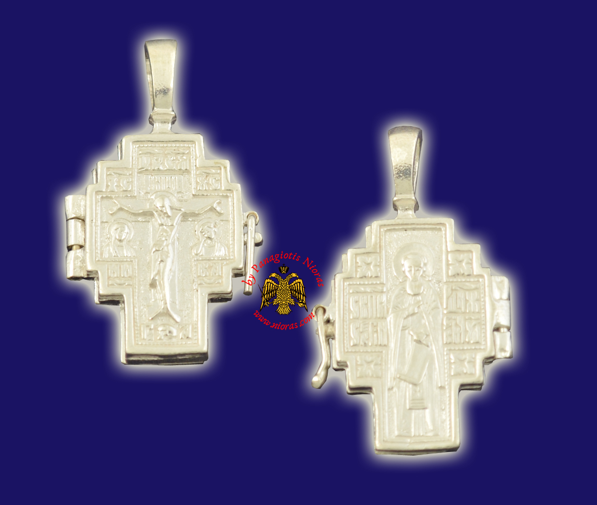 Traditional Byzantine Sterling Silver Cross - 717