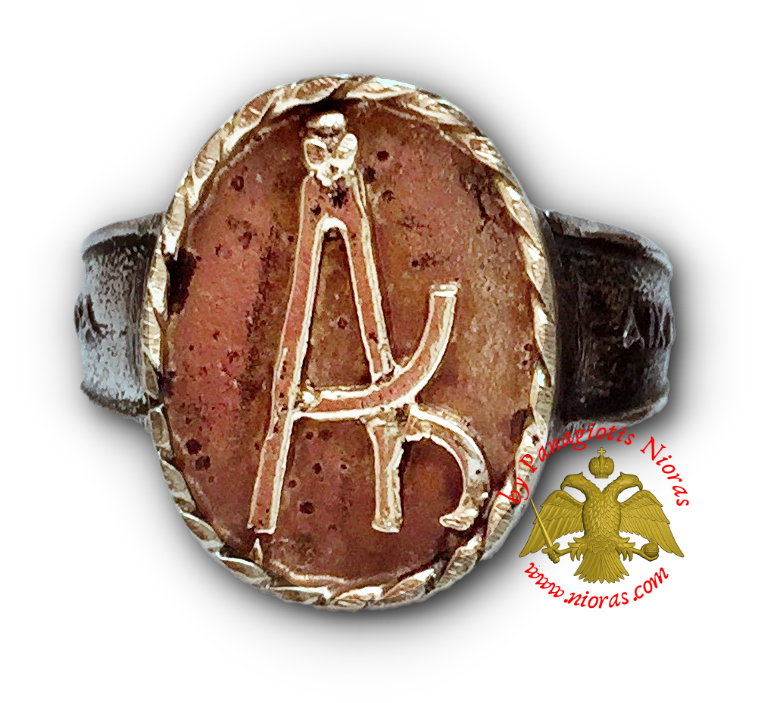 Ασημένιο Δαχτυλίδι Αγία Αικατερίνη Οβάλ 2x1.5cm