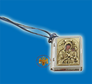 Small Gospel Pendant Design Theotokos Ekatontapiliani of Paros