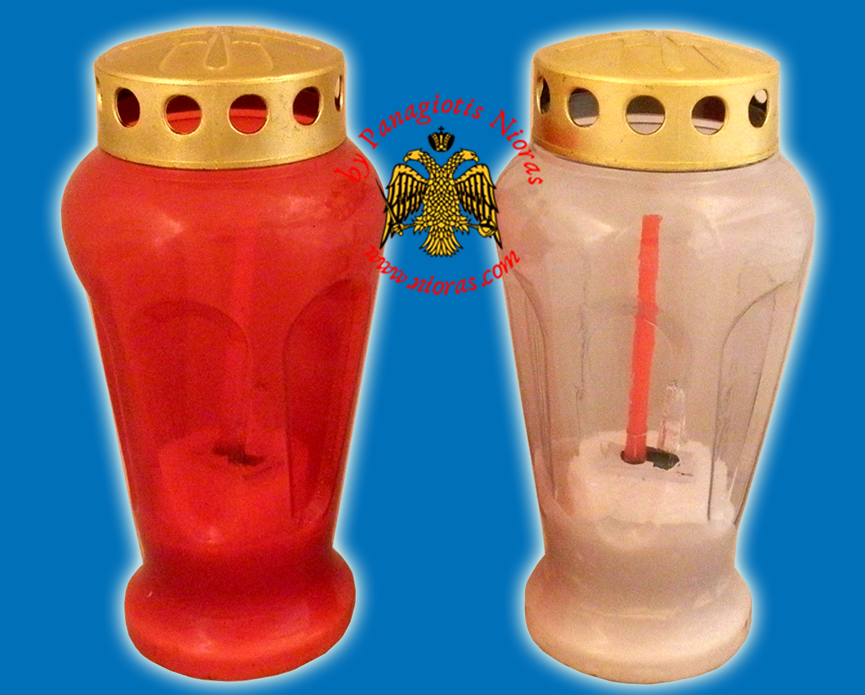 Plastic Column Candle Battery Operated for Cemetary 16x9cm