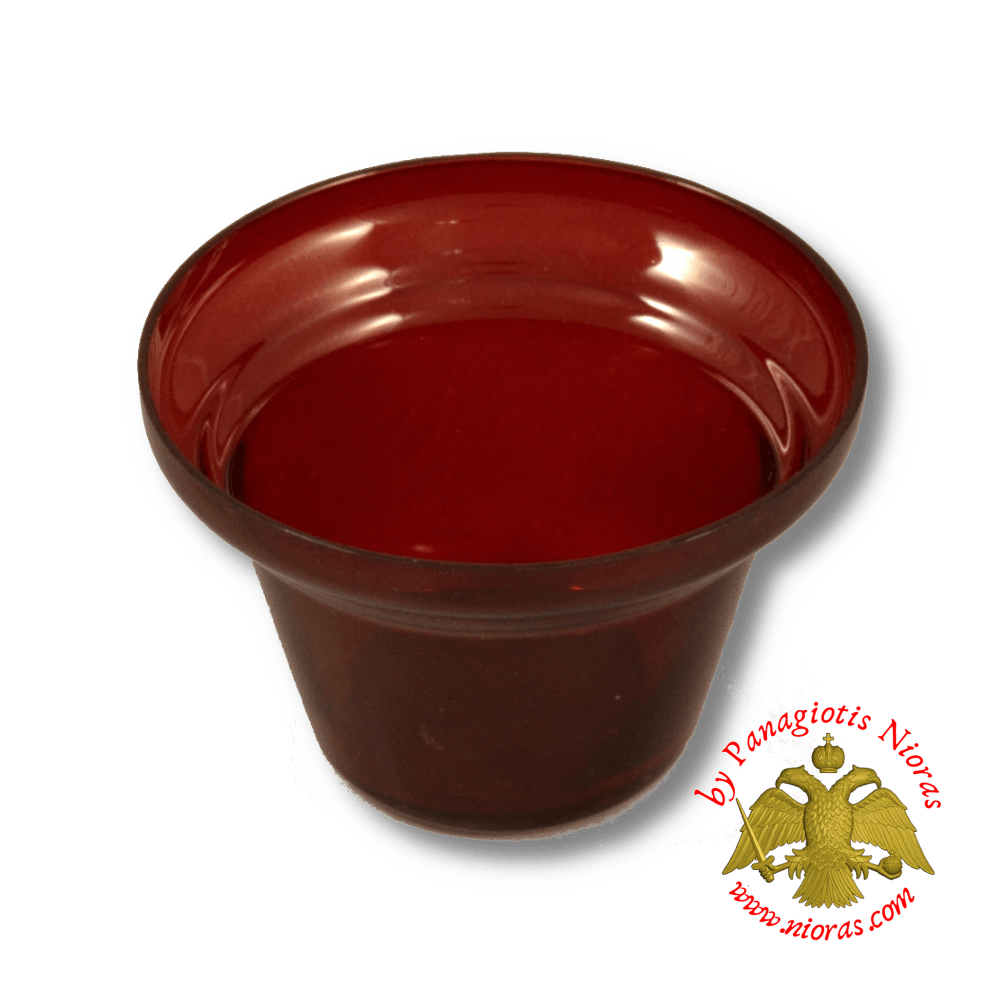 Replacement Oil Candle Glass Cup Colored Red