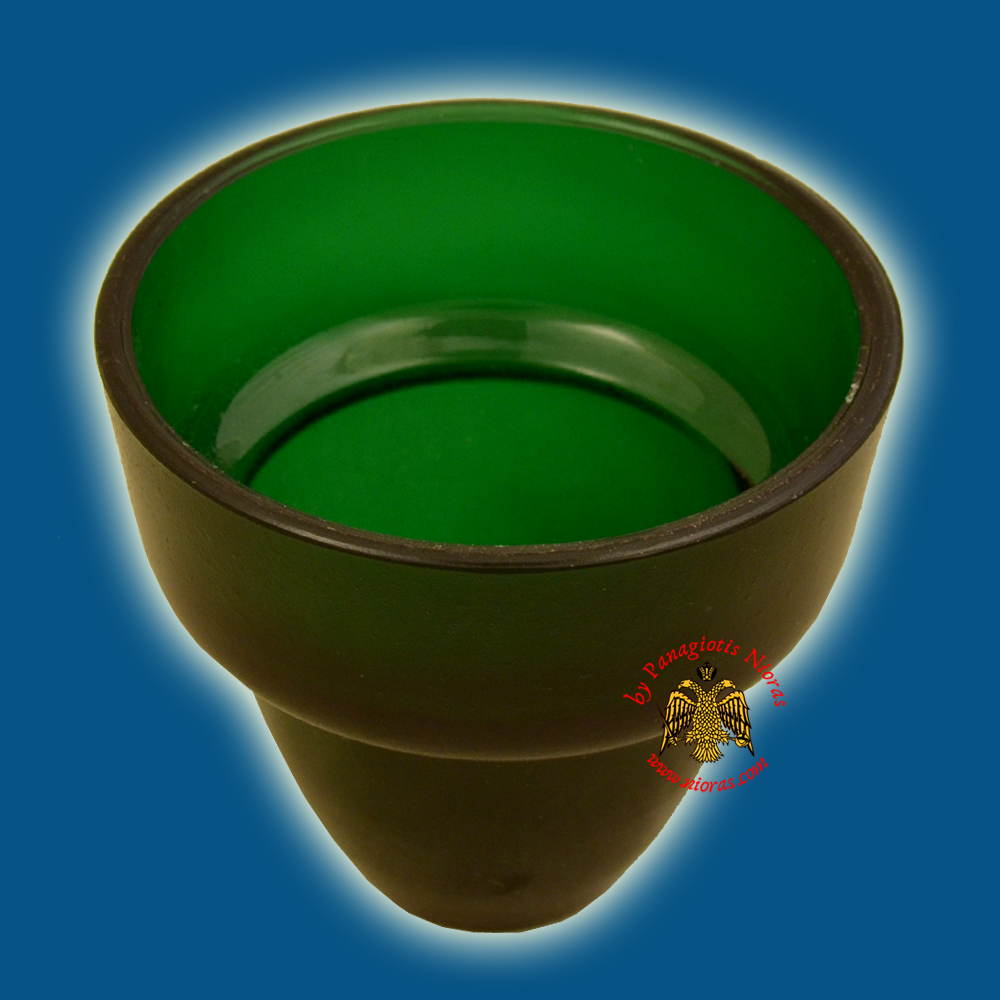 Replacement Oil Candle Glass Cup Design  M1 Natural Green