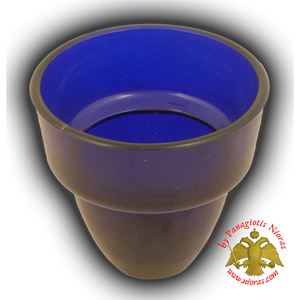 Replacement Oil Candle Glass Cup Design M2 Blue