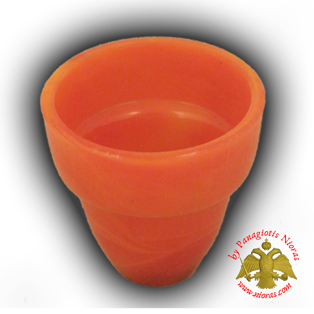 Replacement Oil Candle Glass Cup Design M2 Orange