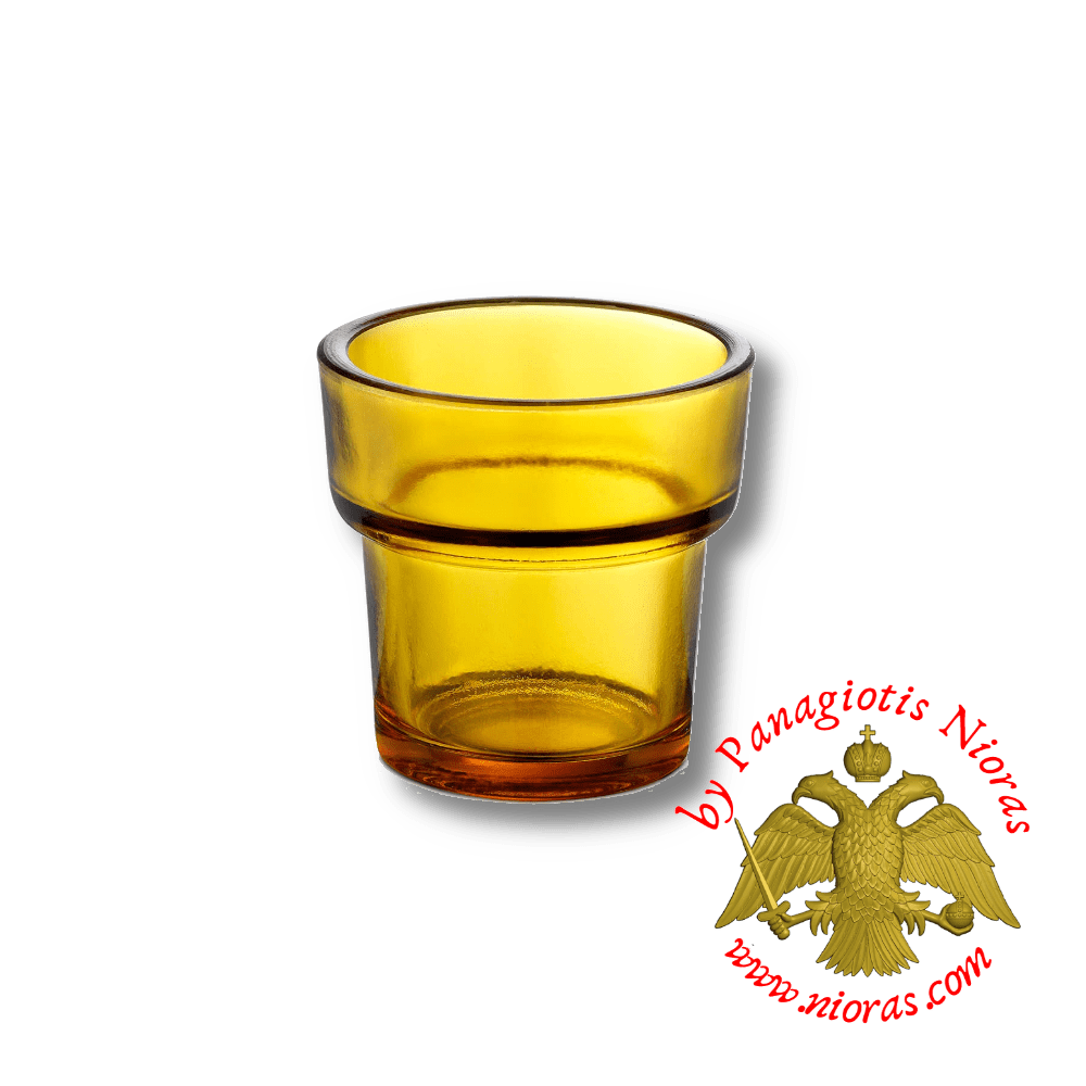 Replacement Oil Candle Glass Cup Design Delta Amber