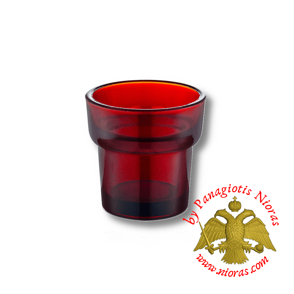 Replacement Oil Candle Glass Cup Design Delta Natural Red