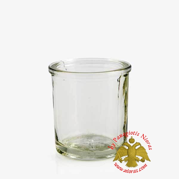 Replacement Vigil Oil Candle Glass Cup 6cm Clear