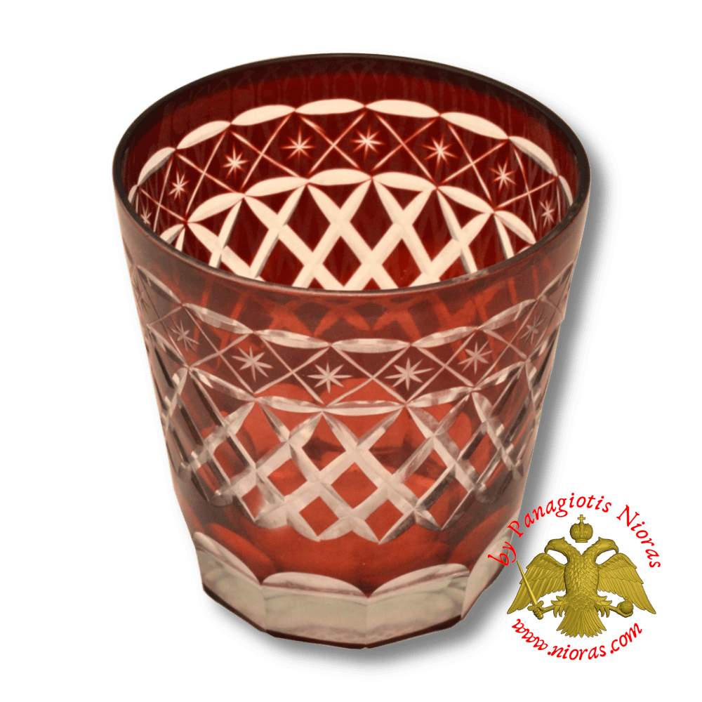 Romanian Glass Red Cup
