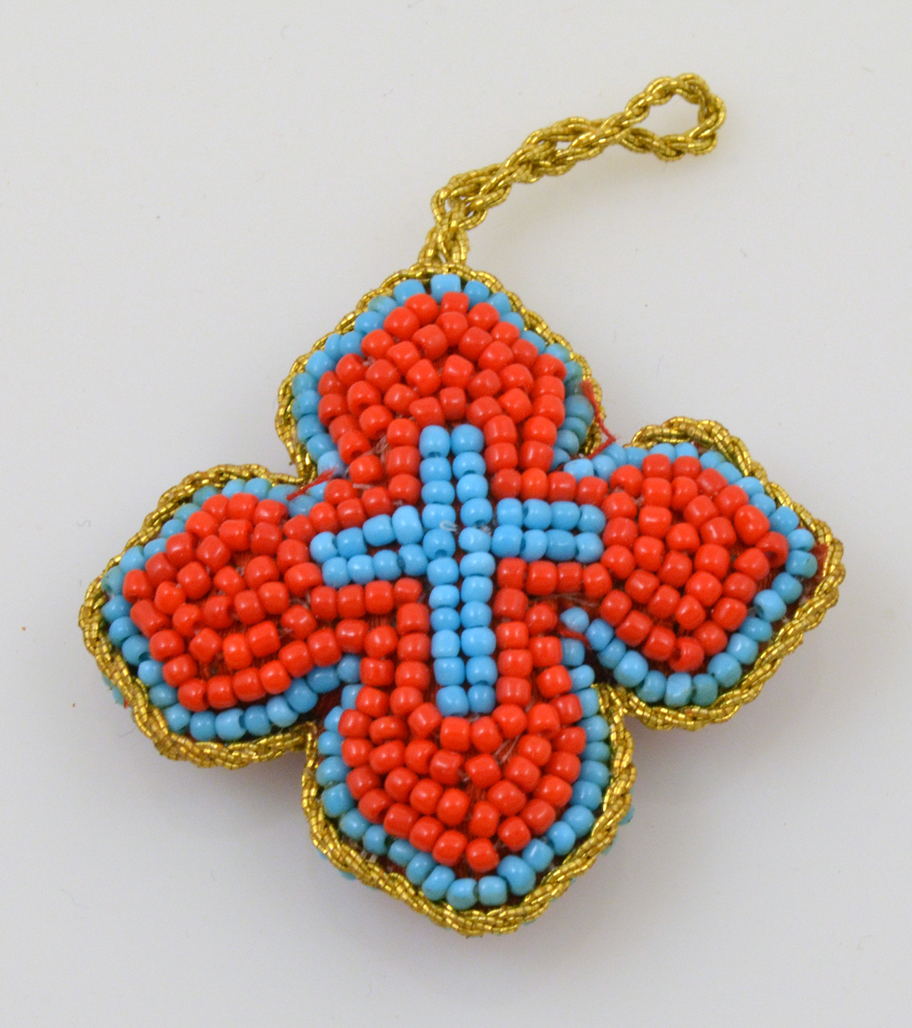Orthodox Filakto Pendant Cross with Red Beads