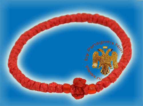 Prayer Rope waxed thread Red