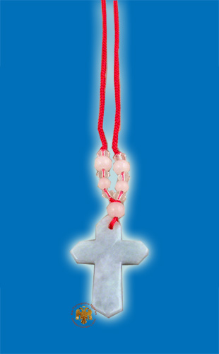 Praying Rope Neckless With Marble Cross Design B