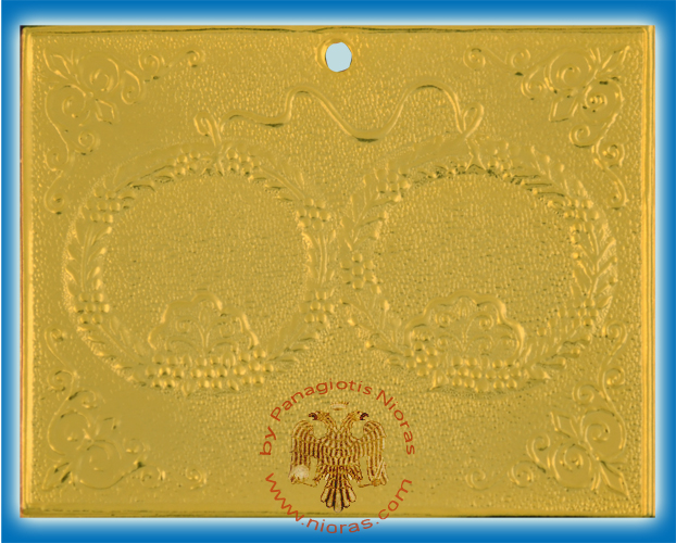 Orthodox Metal Tama Wedding Crowns ExVoto Gold Plated Milagros