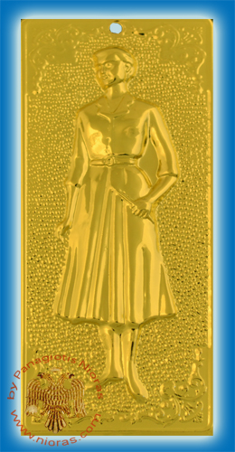 Orthodox Metal Tama Female ExVoto Gold Plated Milagros