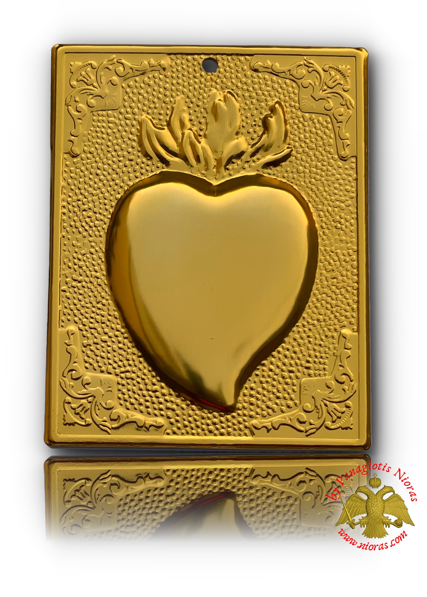 Tamata Ex Voto Milagros Aluminium  Votive Tama Heart Golden