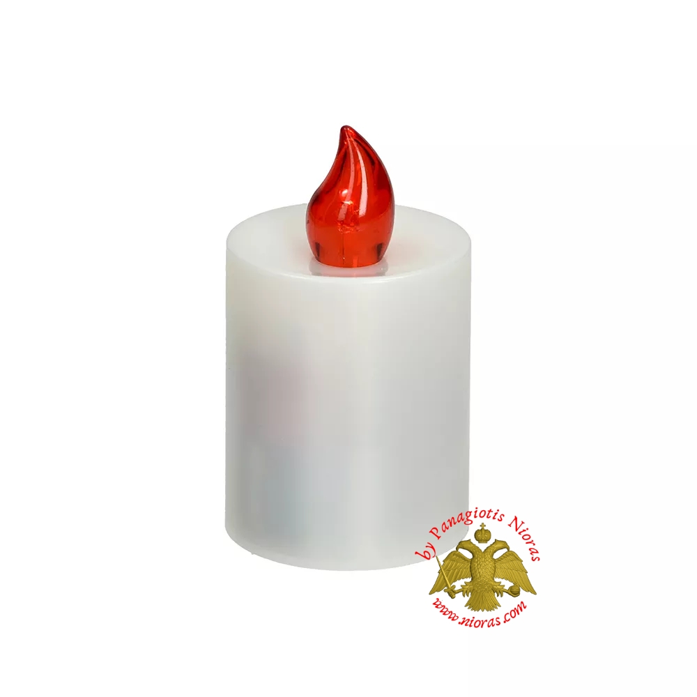 Cemetery LED Candle Battery Operated with Flame 10cm set of 2
