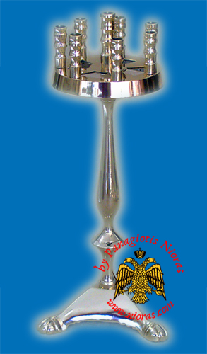 Metal Brass 8-Candle Holder 32cm