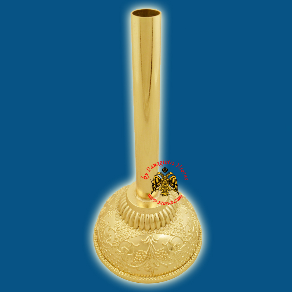 Orthodox Ecclesiastical Exapterigon Base With Poll Standing Gold Plated