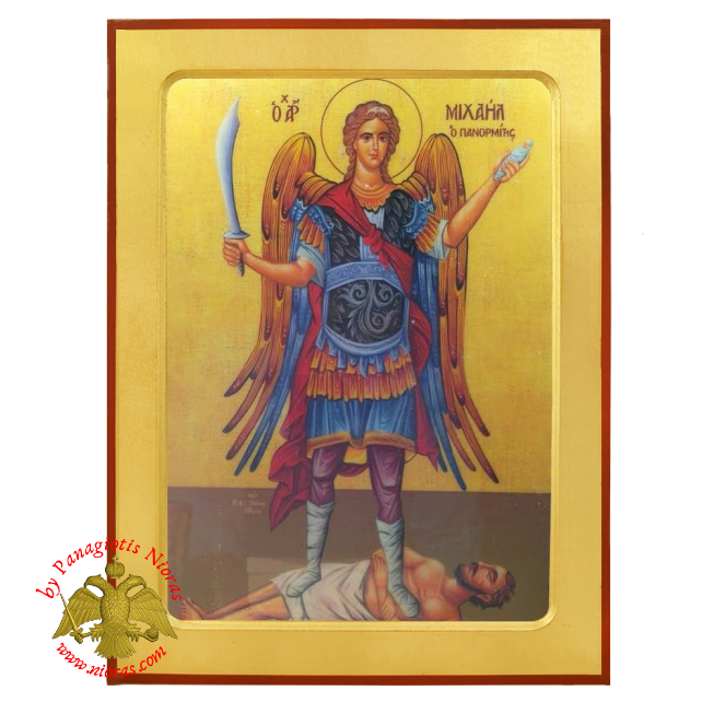 Archangel Michael Panormites of Syme Byzantine Wooden Icon