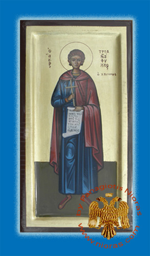 Hand Painted Saint Triantafilos Wooden Icon <b>Special Order Request </B>