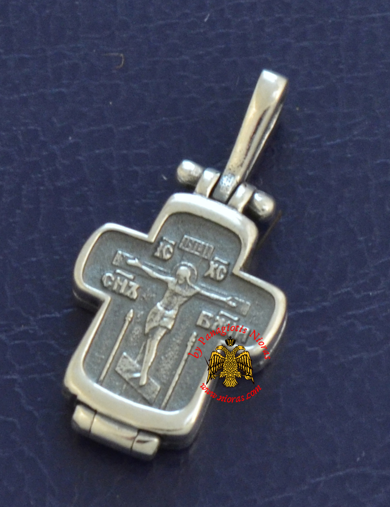 Russian Orthodox Cross Silver 925 Design Christ Details