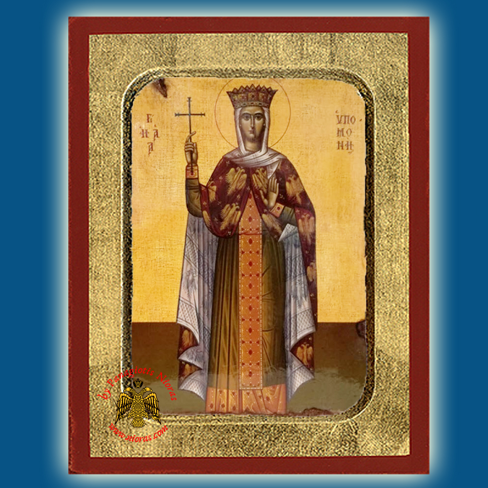 Saint Hypomone Full Figure Byzantine Wooden Icon