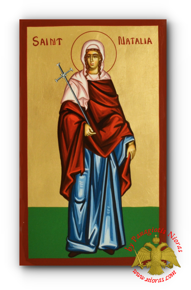 Hand Painted Holy Icon Saint Natalia 24x35cm
