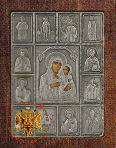 Theotokos Panagia of Jerusalem Eikonostasi Silver Plated Icon